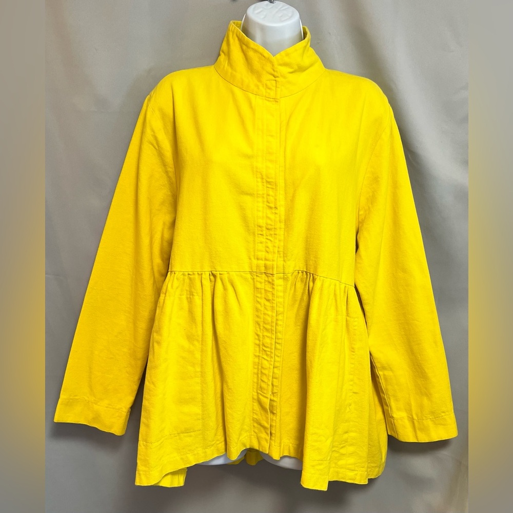 Vitamin Womens Denim Snap‎ Collared Blouse Cotton Pockets Sz Large Top Boho